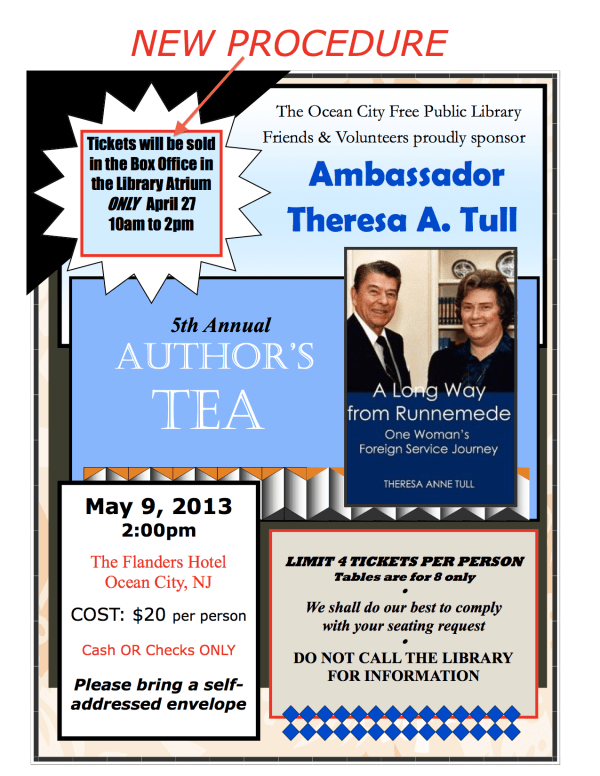 Author Tea Flyer